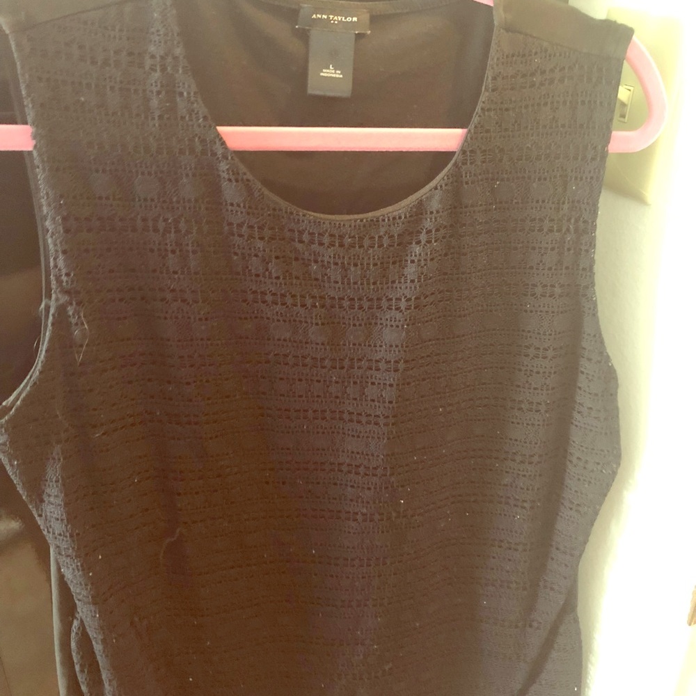 Black sleeveless top Ann Taylor